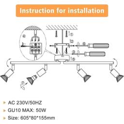 Nordara 4 Way Adjustable LED Ceiling Spotlight in Silver - thumbnail 2