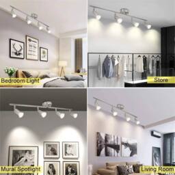 Nordara 4 Way Adjustable LED Ceiling Spotlight in Silver - thumbnail 4