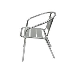 NESTLUNE Garden Patio Sets, Aluminium Furniture Sets in Silver - Size: 100 cm x 15 cm - thumbnail 4