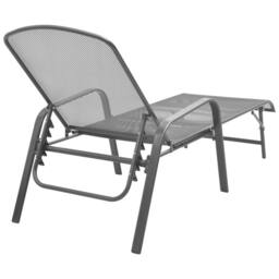 Berkfield Home Sun Lounger Steel Anthracite in Dark Grey - thumbnail 4
