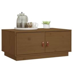 Berkfield Home Beautiful Coffee Table Honey Brown 80x50x35 cm Solid Wood Pine - Size: 80 x 50 x 35 cm - thumbnail 5