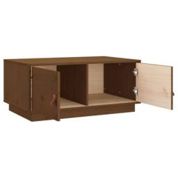 Berkfield Home Beautiful Coffee Table Honey Brown 80x50x35 cm Solid Wood Pine - Size: 80 x 50 x 35 cm - thumbnail 7