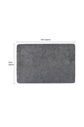 JVL Kensington Machine Washable Barrier Doormat 60x90cm Grey - Size: 60 cm x 90 cm - thumbnail 4