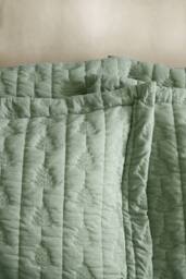 Pineapple Elephant 'Tamba Leaf' Pinsonic Quilted Oxford Pillowcase Pair in Green - thumbnail 2