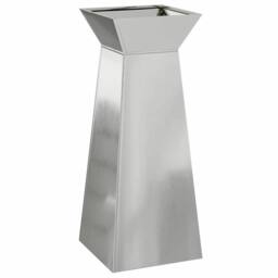 Berkfield Home Plant Stand Galvanised steel 40 x 40 x 101 cm Planters in Grey - thumbnail 3