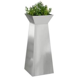 Berkfield Home Plant Stand Galvanised steel 40 x 40 x 101 cm Planters in Grey