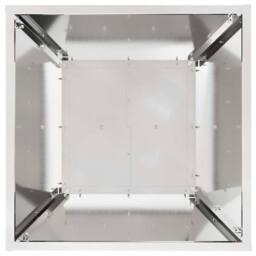 Berkfield Home Plant Stand Galvanised steel 40 x 40 x 101 cm Planters in Grey - thumbnail 6
