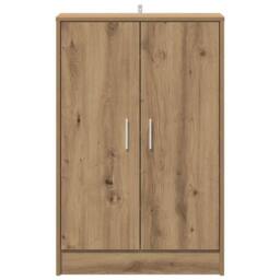 Berkfield Home Shoe Cabinet Artisan Oak 60x35x92 cm Engineered Wood in Brown - Size: 60 x 35 x 92 cm - thumbnail 4