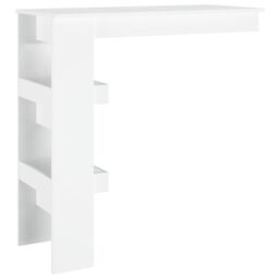 Berkfield Home Wall Bar Table White 102x45x103.5 cm Engineered Wood - thumbnail 5