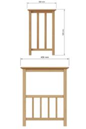 FWStyle Ready Assembled Natural Oak Magazine Table in Brown - thumbnail 4