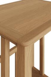 FWStyle Ready Assembled Natural Oak Magazine Table in Brown - thumbnail 3