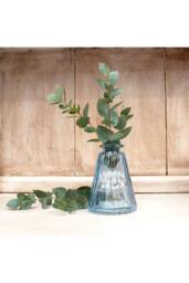 KDMD Blue Pyramid Glass Bottle Vase 10cm 10 Pack