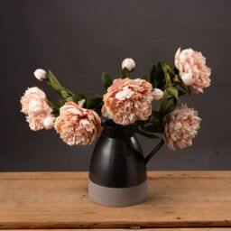 Love Lace Peach Peony Rose Artificial Flower in Orange