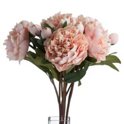 Love Lace Peach Peony Rose Artificial Flower in Orange - thumbnail 3
