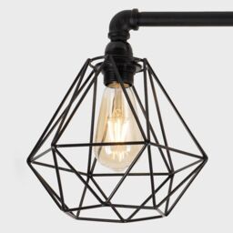 ValueLights Luiggi Diablo Black Ceiling Bar with 3 Lights - thumbnail 4