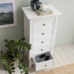 Nöa and Nani Karlstad Chest of Drawers 5 Drawer Tall in White - thumbnail 7