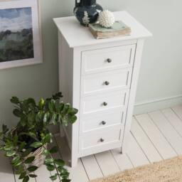 Nöa and Nani Karlstad Chest of Drawers 5 Drawer Tall in White - thumbnail 3