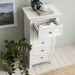 Nöa and Nani Karlstad Chest of Drawers 5 Drawer Tall in White - thumbnail 4
