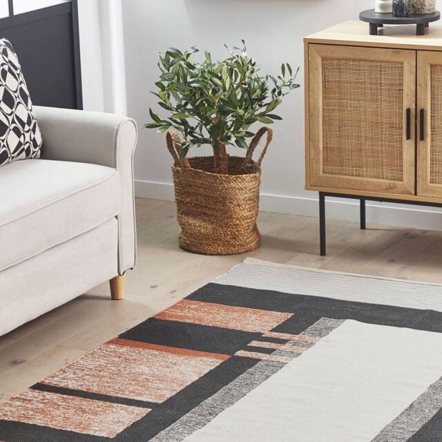 Wyld and Coco Nordic Handwoven Multicolour Cotton Rug 140 x 200 cm - Size: 140 cm x 200 cm - image 1