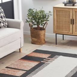 Wyld and Coco Nordic Handwoven Multicolour Cotton Rug 140 x 200 cm - Size: 140 cm x 200 cm - thumbnail 1