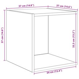 Berkfield Home TV Cabinet Set Wall-mounted with Storage 4 pcs Artisan oak 37 x 37 x 72 cm in Brown - thumbnail 8