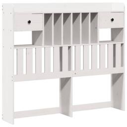 Berkfield Home Bookcase Bed without Mattress White 135x190 cm Double Solid Wood Pine - thumbnail 6
