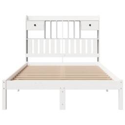 Berkfield Home Bookcase Bed without Mattress White 135x190 cm Double Solid Wood Pine - thumbnail 4