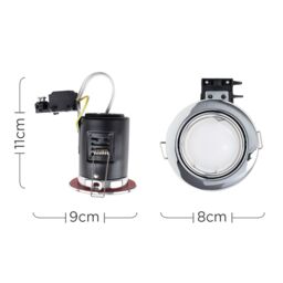 ValueLights Downlight Tiltable Fire Rated Ceiling Light Fitting 6 Pack in Silver - thumbnail 6