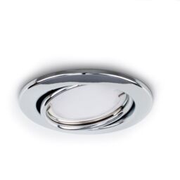 ValueLights Downlight Tiltable Fire Rated Ceiling Light Fitting 6 Pack in Silver - thumbnail 1