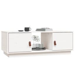 Berkfield Home Beautiful Coffee Table White 100x50x35 cm Solid Wood Pine - Size: 100 x 50 x 35 cm - thumbnail 4