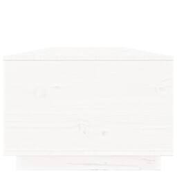Berkfield Home Beautiful Coffee Table White 100x50x35 cm Solid Wood Pine - Size: 100 x 50 x 35 cm - thumbnail 8