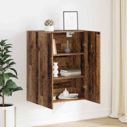 Berkfield Home Hanging cabinet Old wood 69.5 x 34 x 90 cm Engineered wood in Brown - thumbnail 4