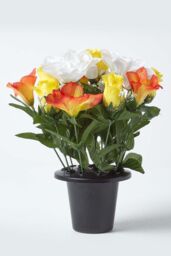 Homescapes Set of 2 Roses & Peonies Artificial Flowers in Grave Vases - thumbnail 2