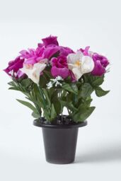 Homescapes Set of 2 Roses & Peonies Artificial Flowers in Grave Vases - thumbnail 3