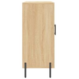 Berkfield Home Sideboard Sonoma Oak 90x34x80 cm Engineered Wood in Light Oak - Size: 90 x 34 x 80 cm - thumbnail 7