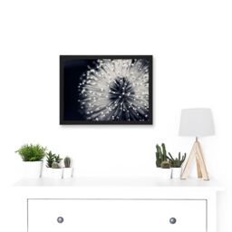 Artery8 Photo Nature Plant Flower Black White Beautiful Home A4 Artwork Framed Wall Art Print - thumbnail 2