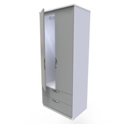 Ready Assembled 2 U Holborn 2 Door 2 Drawer Wardrobe (Ready Assembled) in Dark Grey - thumbnail 5