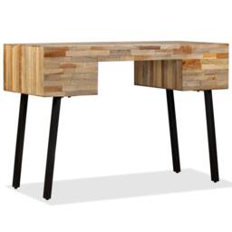 Berkfield Home Writing Desk Solid Reclaimed Teak 110x50x76 cm - Size: 110 x 50 x 76 cm - thumbnail 4