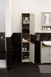 Home Discount Bath Vida Priano 2 Door Tall Cabinet Cupboard Bathroom Storage 1700 x 320 x 300 mm in Grey - thumbnail 4