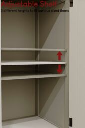 Home Discount Bath Vida Priano 2 Door Tall Cabinet Cupboard Bathroom Storage 1700 x 320 x 300 mm in Grey - thumbnail 5
