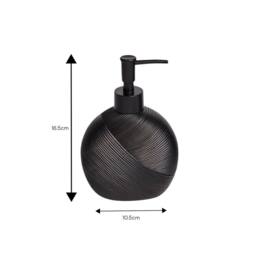 Showerdrape Ripple Black/White Bathroom Accessory Set- Soap Dispenser & Toothbrush in Black - thumbnail 4