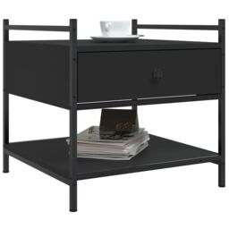 Berkfield Home Coffee Table Black 50x50x50 cm Engineered Wood - Size: 50 x 50 x 50 cm - thumbnail 3