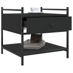 Berkfield Home Coffee Table Black 50x50x50 cm Engineered Wood - Size: 50 x 50 x 50 cm - thumbnail 4