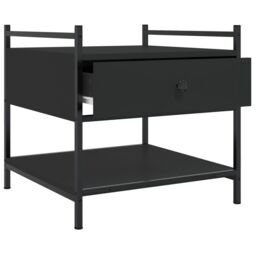 Berkfield Home Coffee Table Black 50x50x50 cm Engineered Wood - Size: 50 x 50 x 50 cm - thumbnail 5