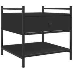 Berkfield Home Coffee Table Black 50x50x50 cm Engineered Wood - Size: 50 x 50 x 50 cm - thumbnail 2
