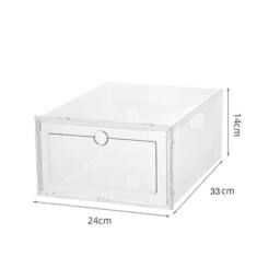 KORVIXA 6x Clear Plastic Shoe Storage Box - Size: 500mm - thumbnail 2
