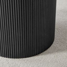 FurnitureboxUK Penrose Black Round Dining Table & 4 Calla Faux Leather Chairs - thumbnail 7