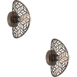 Loops 2 PACK Stylish Modern Design Bronze Wall Light for Indoor Home Decor in Brown - thumbnail 1