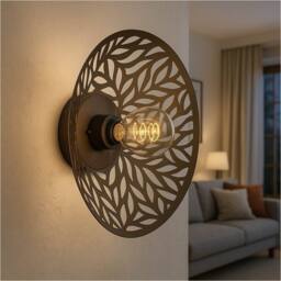 Loops 2 PACK Stylish Modern Design Bronze Wall Light for Indoor Home Decor in Brown - thumbnail 3
