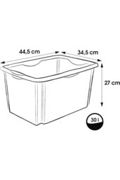 Keeeper Blue Turn Around Stacking Box 30 Litre With Lid - Set Of 2 - thumbnail 6